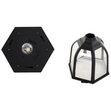 Outsunny 1.77m Free-Standing Solar LED Lamp Post with Six LEDs & IP44 Rating – Garden Light, Black