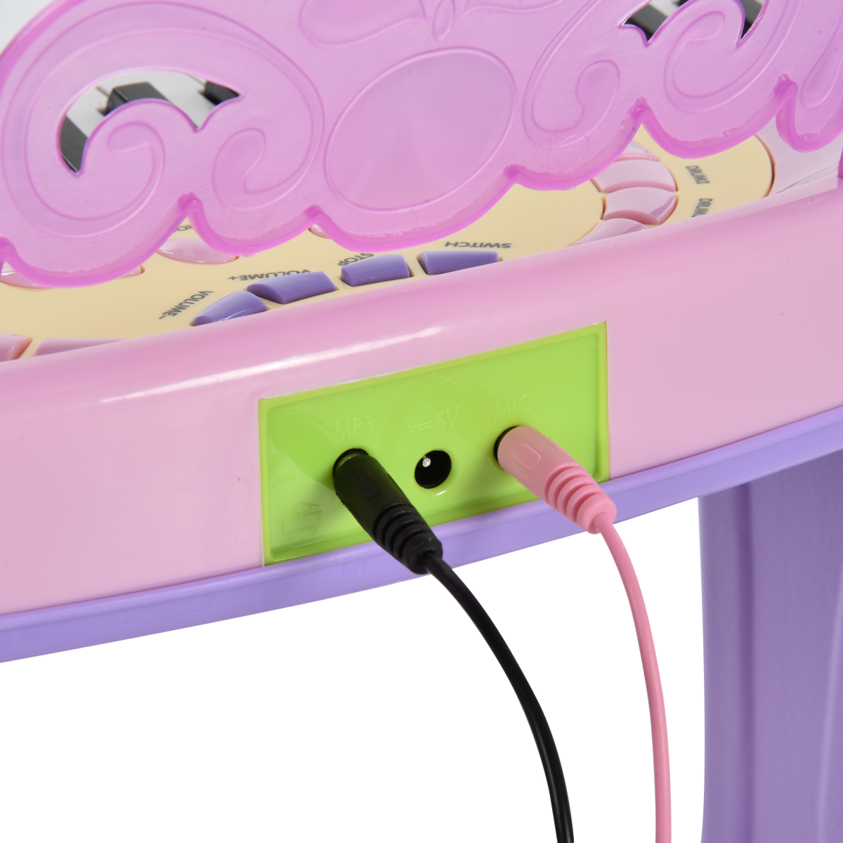 HOMCOM Kids 32-Key Electronic Keyboard with Microphone & Stool – Mini Organ Piano Toy for Ages 3-6