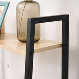 4-Tier Minimalist Ladder Shelf Unit with Steel Frame & MDF Shelves – Home Display Storage Bookcase