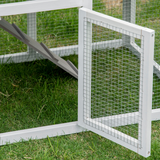 Pawhut Two-Tier Wooden Rabbit Hutch & Guinea Pig Cage with Sunlight Roof, Ramp & Slide-Out Tray – Outdoor Small Pet House
