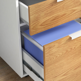 HOMCOM 2 Drawer Lockable Filing Cabinet with Adjustable Bar for A4 & Letter Files – Mobile Under-Desk Storage