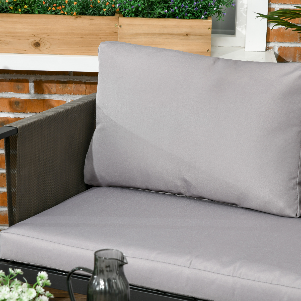 Outsunny Garden Sofa Set dimensions diagram