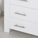 Chest of 4 Drawers with Metal Handles – White Bedroom & Hallway Storage Unit