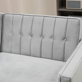 HOMCOM sofa bed felt floor pad detail