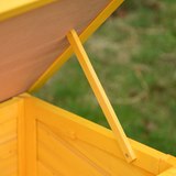 Pawhut Wooden Outdoor Cat House with Openable Roof, Lockable Door and Detachable Legs – Waterproof Garden Shelter
