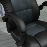 Vinsetto Executive Racing Gaming Chair with High Back, Headrest & Tilt Function – Home Office Chair, Grey PU Leather