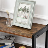 Industrial Bookcase Storage Cabinet with Open Shelves & Cupboard – Brown and Black Two-Tone