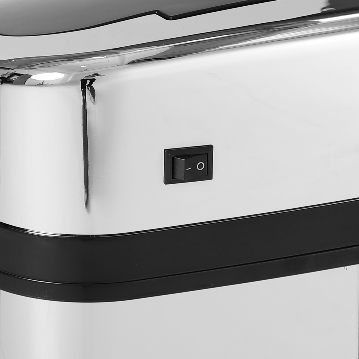 HOMCOM 30L Automatic Sensor Kitchen Bin with Lid – Hands-Free Infrared Motion Bin, Silver