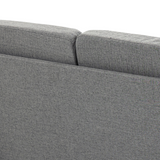 HOMCOM Linen 2 Seater Loveseat Sofa with Padded Armrests – Compact Sofa for Flats & Small Rooms, Grey