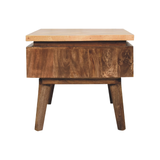 Artisan Furniture Solid Wood Coffee Table with 1 Drawer, Granary Royale Top & Nordic Legs – Classic Grey