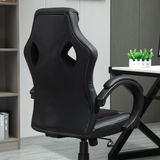 Vinsetto Executive Racing Gaming Chair with Adjustable Height and 360° Swivel – PU Leather Desk Chair, Black