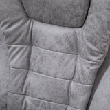 Vinsetto Heated Massage Office Chair with 6 Vibration Points & Footrest – Reclining Home Office Chair, Grey
