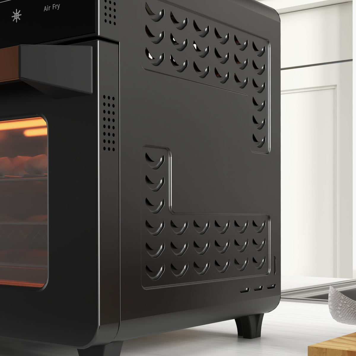 HOMCOM 20L Air Fryer Oven with 17 Presets, 1400W – Countertop Mini Oven with Rapid Air Circulation, Black