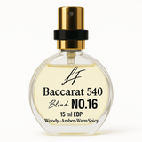 Livfragrance Blend No.16 Baccarat Eau de Parfum Oil-Based Amber, Saffron & Woods Travel Fragrance 15ml – Amber & Oriental, Floral Fragrance, Unisex