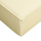 Outsunny Outdoor Seat and Back Cushion Set with 15cm Thick Filling – Deep Seating Garden Chair Cushions, Beige