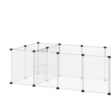PawHut 18-Panel DIY Small Animal Playpen with Connectors – Pet Cage for Guinea Pigs and Hedgehogs