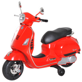 HOMCOM Kids Ride-On Vespa Motorcycle, 6V Battery with Music & LED Lights – Licensed, Ages 3–6