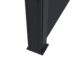 Outsunny Retractable Side Awning Privacy Screen with UV30+ Canopy – 400 x 160cm Patio Wind & Sun Shade, Black