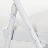 HOMCOM Padded Folding Chairs – 2 Pack, White