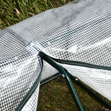 Outsunny Mini Greenhouse with Steel Frame, UV-Resistant Mesh Cover & Zip Door – 99 x 71 x 60cm, White
