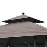 Outsunny 2.5 x 1.5m BBQ Gazebo Canopy with 2 Side Tables & Flame-Resistant Top – Patio Sun Shelter