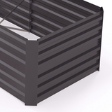 Outsunny Galvanised Steel Raised Garden Bed with Reinforced Rods – 180 x 90 cm Planter, Dark Grey