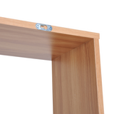 6-Tier Wooden S-Shaped Shelf Storage Unit – Distinctive Bookcase for Books & Décor, Maple