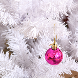 HOMCOM 5ft Artificial Snow Christmas Tree with Metal Stand and Decorations – Elegant Faux White Tree