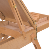 HOMCOM Folding Wooden Tripod French Art Easel with Drawing Board – Adjustable, Portable Painting Stand