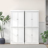 HOMCOM Freestanding Kitchen Cupboard with Six Inner Shelves, Four Adjustable – Larder Storage Cabinet, White