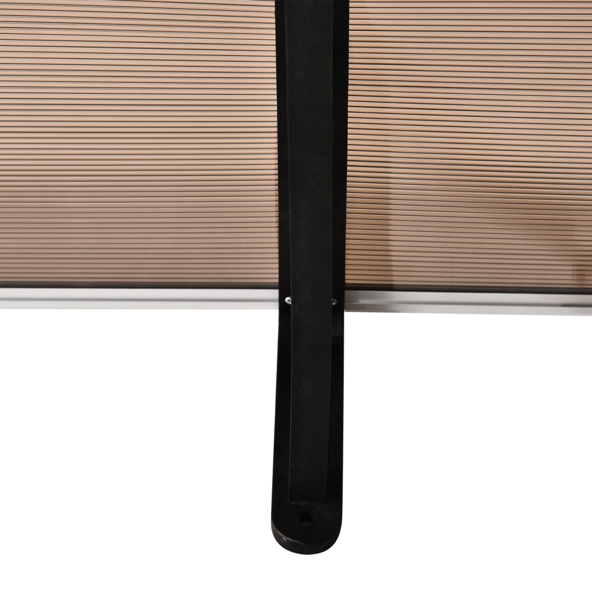 Outsunny Curved Polycarbonate Door and Window Awning, 80 x 195 cm – UV, Rain and Snow Canopy, Clear and Black