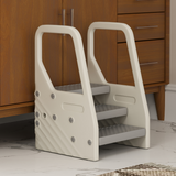 AIYAPLAY Toddler Tower, Adjustable 3-Step Kitchen Stool Helper with Non-Slip Surface – Ages 2-5, Grey