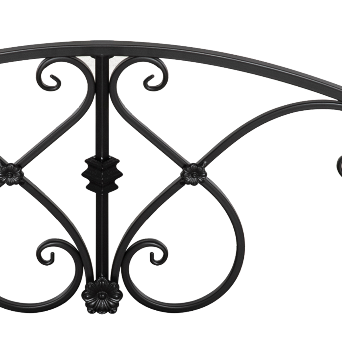 Outsunny Decorative Metal Garden Bridge with Safety Rails, 102cm – Arched Footbridge for Streams & Ponds