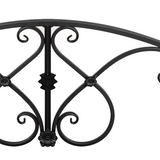 Outsunny Decorative Metal Garden Bridge with Safety Rails, 102cm – Arched Footbridge for Streams & Ponds
