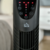 HOMCOM 40W Quiet Oscillating Tower Fan with Adjustable Speed & Remote Control – Black