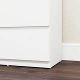 HOMCOM 5 Drawer Bedroom Chest of Drawers with Smooth Metal Runners – Tall Storage Unit, White