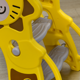 AIYAPLAY 2 in 1 Kids Slide with Basketball Hoop – Indoor Lion Toddler Play Set for 18-36 Months, Yellow