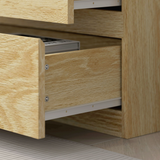 HOMCOM 180cm Tall Bookshelf Storage Unit with 3 Drawers and 3 Open Shelves – Oak Effect