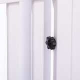 PawHut 7 Panel Puppy Pen with Three Doors – Indoor Two-Room Dog Playpen, White