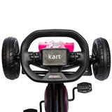 HOMCOM Kids Pedal Go Kart with Adjustable Seat, Handbrake and EVA Wheels – Ride-On for Ages 3-8, Pink