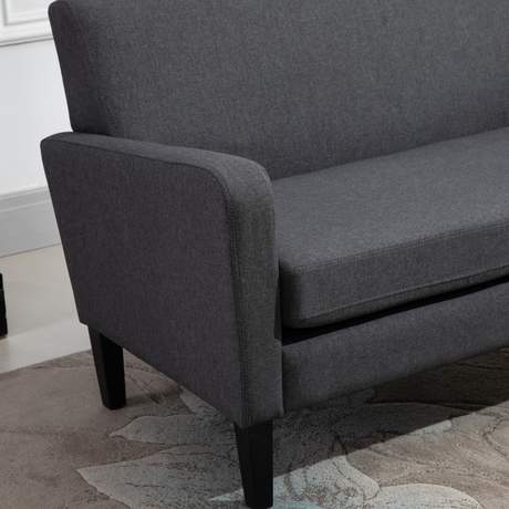 HOMCOM Curved Loveseat dimensions diagram