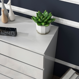 HOMCOM High Gloss 4 Drawer Chest of Drawers with Metal Runners – Bedroom & Hallway Storage