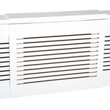 HOMCOM Extendable Radiator Cover with Slatted Design and Top Shelf – MDF Heater Cabinet, White
