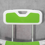 HOMCOM Adjustable Shower Stool with Back and Anti-Slip Feet – Aluminium Bath Seat for Elderly and Disabled