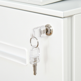Mobile Lockable Hanging File Cabinet with Adjustable Partition and Wheels – Under-Desk Filing, White