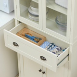 HOMCOM 5-Tier Kitchen Pantry Cupboard with Adjustable Shelves & Doors – Freestanding Storage, Cream