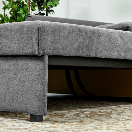 HOMCOM 2 Seater Sofa Bed dimensions diagram