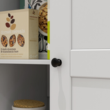 Wooden Storage Cabinet with 2 Doors & 4 Shelves – 172cm Kitchen Pantry Cupboard, White