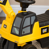 HOMCOM CAT Licensed Kids Ride-On Digger with Controllable Shovel and Under-Seat Storage – For 1-3 Years