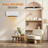 HOMCOM Wall Mounted Electric Heater, 2000W PTC Ceramic with Remote & 12-Hour Timer – White